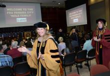 Business Professor Wendy Ritz and Social Work Professor Lisa Johnson